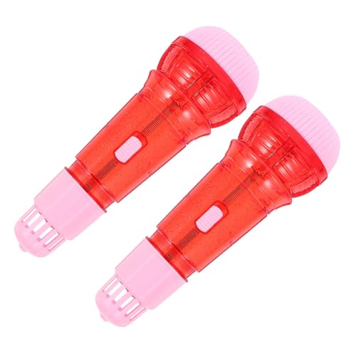 Kisangel Microphone à Écho Jouet pour Garçon et Filles, Lot de 2 Pièces, Plastique Rose, Accessoire Musical Éducatif pour Éveil Bébé Maternelle, Exploration Sonore et Jeu D’Imitation