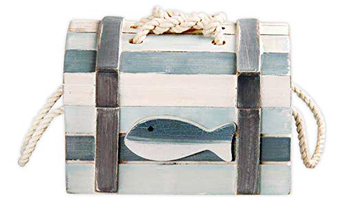 MYBOXES Holzkiste im maritimen Design in 3 Größen (14,5x10,5x9) Cover