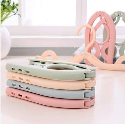 Image of Khedu Feb Portable Folding Clothes Hangers Travel Accessories Foldable Clothes Hangers Drying Rack for Travel (Multicolor)