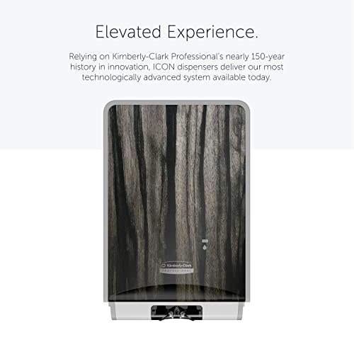 Image of Kimberly-Clark Professional ICON Automatic Soap and Hand Sanitizer Dispenser (58754), with Ebony Woodgrain Design Faceplate, 11.5 inch x 7.5 inch x 3.98 inch (Qty 1)