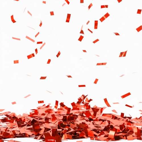 Image of Sumind 200 Grams Red Large Metallic Confetti Rose Glitter Throwable Table Scatter Foil Confetti for Wedding Birthday Party Baby Shower Graduation Christmas Celebrations