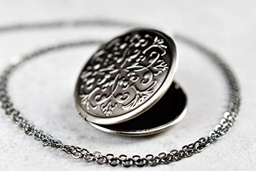 Collier médaillon argent antique avec service photo le cadeau idéal - 7