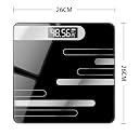 ACU-CHECK Digital Weight Machine For Body Weight, Bathroom Scale Machine 180kg Capacity Weighing Scale with LCD Display Glass Weighing Scale, Gym Weight Scale (Black) gallery image