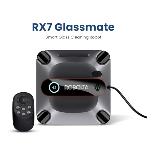 Image of Intelligent Automatic Window Glass Cleaning Robot, 6500Pa Suction Smart Cleaner, 4-Way Nano Mist Spray, Edge-to-Edge Coverage, Smart Path & Stain Detection, Auto Return & Remote Control
