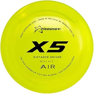 Prodigy Disc X5 AIR Distance Driver | Lightweight Disc Golf Driver | Understable Driver for Max Distance | New Lightweight Plastic | Alternative to Discraft Hades | 160-164g | Colors May Vary