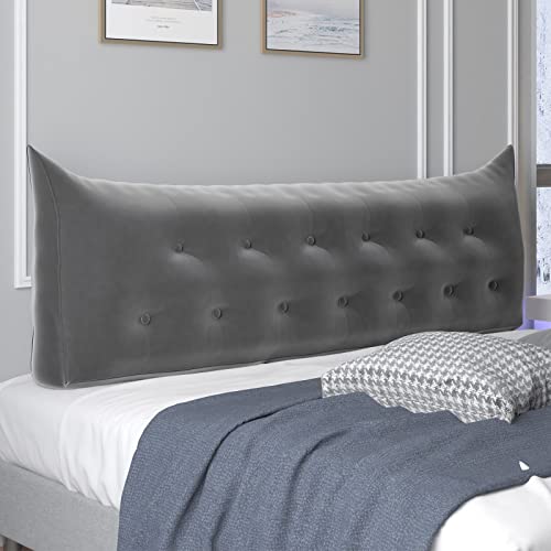 Balus Headboard Wedge Pillow Reading, Backrest Pillows For Sitting In Bed, Long Sponge Pillows, Reading Bolster Pillow, Velvet Sectional Couch, Twin Bed Pillows, Sleep Wedge Pillow Gray #TOP7