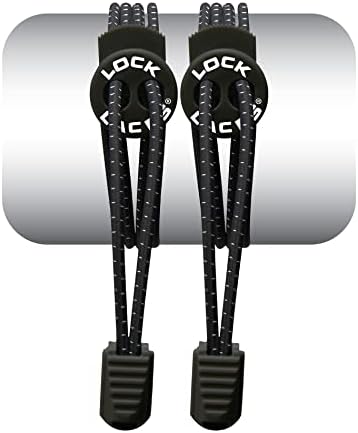 LOCK LACES (Elastic Shoelace and Fastening System) (Black)