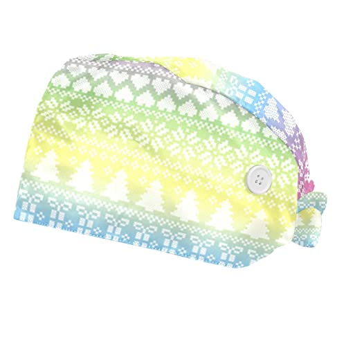 Chapeaux bouffants flocon de Noël JDEZ en tissu respirant lot de 2