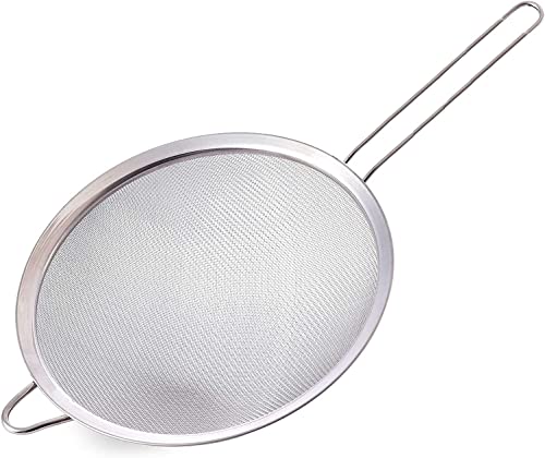 Colador Acero Inoxidable/ Colador Cocina/ Colador Acero Malla Fina/ Juego de Colador Acero Inoxidable Redondo Microperforado 20cm Cover