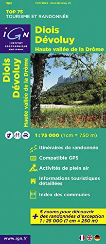 Télécharger TOP75009 DIOIS/DEVOLUY/HTE VALLEE DE LA DROME 1/75.000 Francais PDF