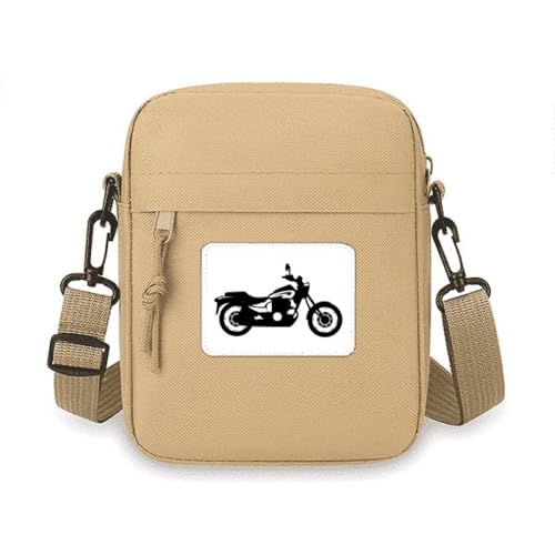 Mini sac à bandoulière noir moto mécanique pour téléphone portable et cartes