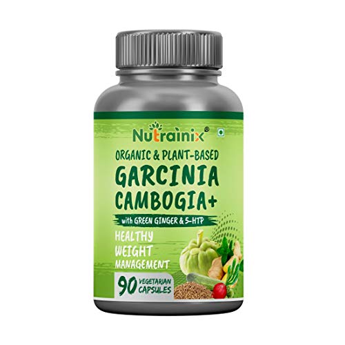 Nutrainix Organic Garcinia Cambogia+ with Green Ginger & 5-HTP – 90 Vegetarian Capsules Nutrainix Organic Garcinia Cambogia+ with Green Ginger & 5-HTP – 90 Vegetarian Capsules