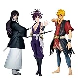 DEXSHUN 3 figuras de anime de Aza Chobei Yuzuriha/Aza Toma/Aza Chobei de pie, figura de acción de PVC, decoración, 17 cm