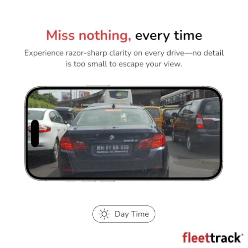 Image of Fleettrack 2K QHD DashCam for Car | 1440p HDR Recording | F1.8 Night Vision | 5.8GHz WiFi App Control | Voice Control | Parking Mode | Loop Recording | GPS Logger Support | Upto 128GB