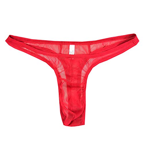 Naturemore Sexy Men Thongs See Through Mesh Underwear Low Rise Pouch Jockstrap G-Strings Underpants
