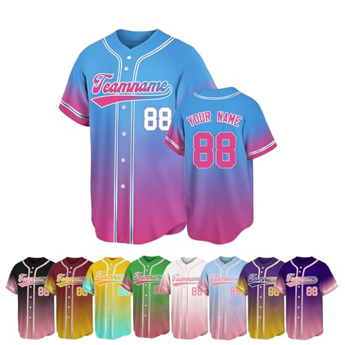 Custom Baseball Jersey Stitched Personalized Team Sport Uniform Women Men miniatura 1