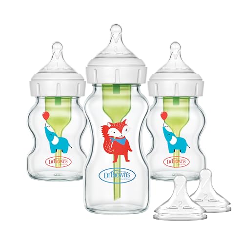 Dr. Brown's Glass Wide-Neck Baby Bottle Set