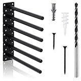 CDK 6pc Shelving Brackets Kit with Drill Bit Wall Shelf Brackets-Black Shelf Bracket- Can be uses as...