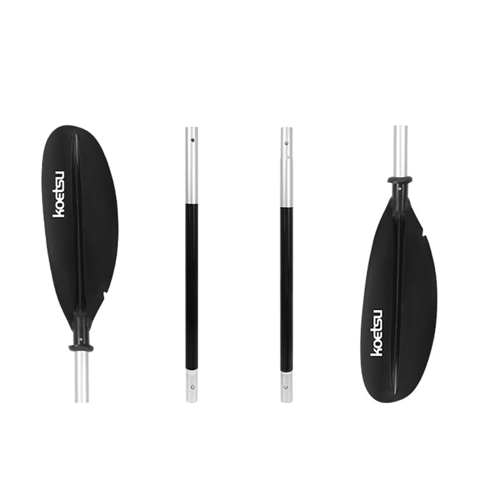 Remos de Kayak Ajustables y Desmontables de Cuatro Secciones Remo con Eje de aleación de Aluminio Remo de Doble Cabezal