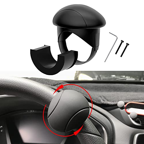 Wancar Steering Wheel Knob, Soft Silicone And Metal Bearings Car Power Handle Steering Wheel Spinner For Car/Tractor/Trucks/Boat(Black) #TOP30