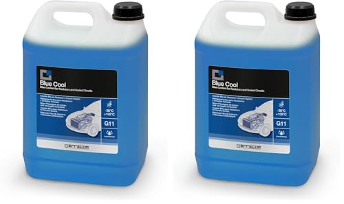 Liquide de radiateur bleu concentré ERRECOM G11 antigel pour moteur auto - 2x5L