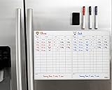 Mewl Twin Baby Tracker Whiteboard - Twin Baby Essentials to Log Feeding, Diapers & Sleep - Daily...