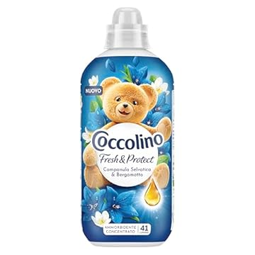 Coccolino Ammorbidente Concentrato Campanula Selvatica e Bergamotto, Ammorbidente Lavatrice Intense Care con Tecnologia Pro-Fibre, Formato 336 Lavaggi, 8 Pezzi da 980 ml