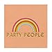 Produktbild C.R. Gibson TW4-22028 Rainbow Party People Papierservietten, 20 Stück, 14 x 14 cm, 15 x 14 cm