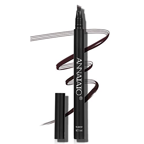 ANNATATO BEAUTY Eyebrow Pen, Upgrade Eyebrow Pencil with a Micro-Fork Tip Creates Natural Eyebrow Makeup (Dark Brown)