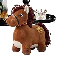 Crafty Pony paarden knuffel bruin bont (48 cm) met instructie boekje