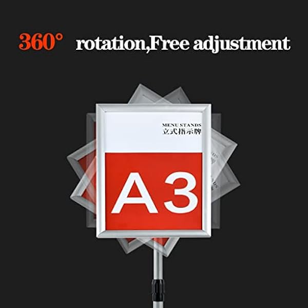 Klassieke voetstukbordhouder Vloerstandaard, Heavy Duty voetstuk Posterbordstandaard, Verticaal en horizontaal weergavebord weergegeven, Adverteren Business Menu Tekenhouder v