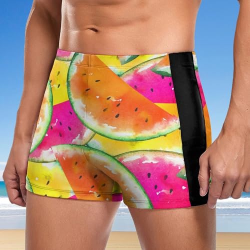 Boxer de bain pastèque aquarelle homme avec coupe slim - 2