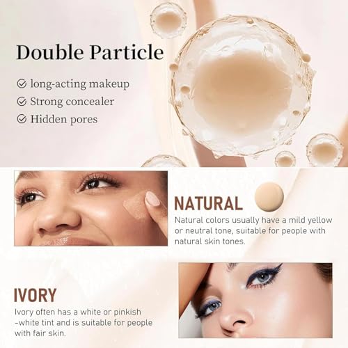 Image of 2 In 1- Luxury Flawless Eraser Foundation Stick | anti wrinkle Korean Hydrating Foundation Stick with Brush | longlasting make up stick Waterproof Thin and Cover Blemishes for All Skin Types | 1Pcs
