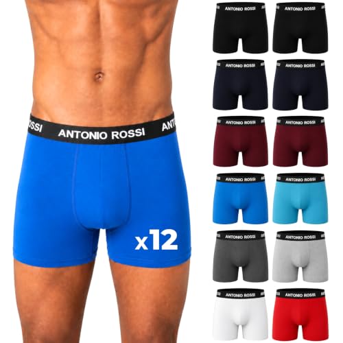 ANTONIO ROSSI Mens (12-pack) Hipsters Fitted Boxer Light Assorted M UK