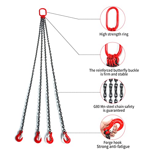 Élingue de levage 6.3mm évite le déséquilibre des charges 3t - 7