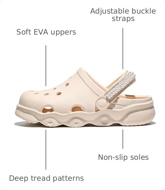 Image of Girls' Clogs for Toddlers & Kids Lightweight Garden Shoes Breathable Slip-on Slides Sandals Slippers Children's Beach Water Shoes
