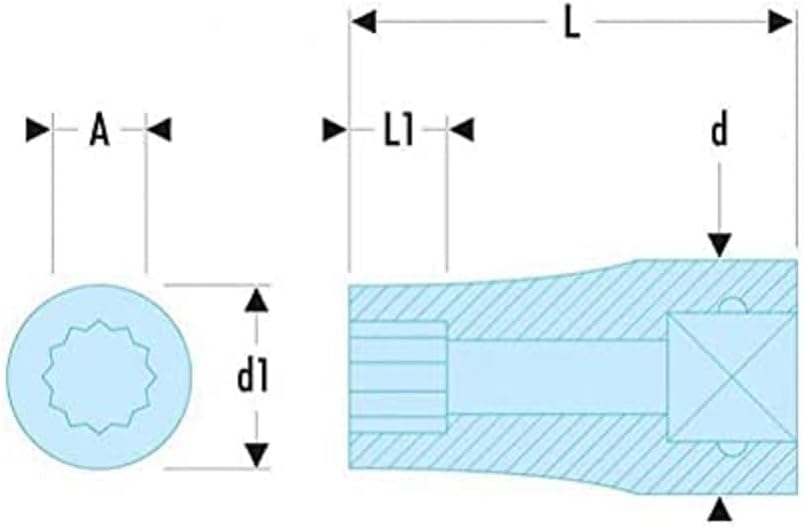 FACOM K.34HB K.HB 3/4" Drive Metric 6-point Socket, 34 mm Size