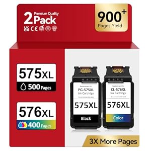 INKWELLZ PG-575/CL-576XL - 500/400+ Pagina's, Vervanging voor Originele Canon 575 576 Inktcartridges Zwart & Kleur, voor Pixma TS3550i TS3551i TS3750i TS3751i TR4750i TR4751i TR4755i TR4756i