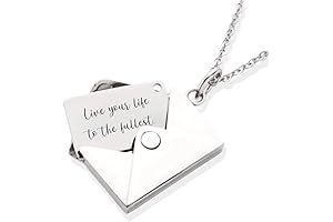 Engraved Secret Love Letter Envelope Necklace