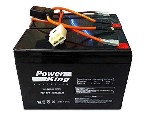 Razor 12 Volt 7Ah Electric Scooter Batteries Set of 2 Includes New Wiring Harness Instructions Included! 6-DW-7 Beiter DC Power Brand High Capacity