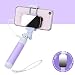 Produktbild l&zr Selfie-Stick für Android/iPhone 6 / 6s / 6 Plus Fernbedienung Mini Keine App Keine Batterien Mit Spiegel-Make-up, Purple, 14cm