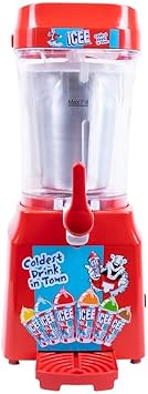 Fizz Creations ICEE Home Countertop Slushie Maker & 4-Pack Syrups Bundle. Creates up to 34Floz of Ice Cold ICEE Slushy. Make Ice Cold Slushies at Home! Officially Licensed ICEE Merchandise.