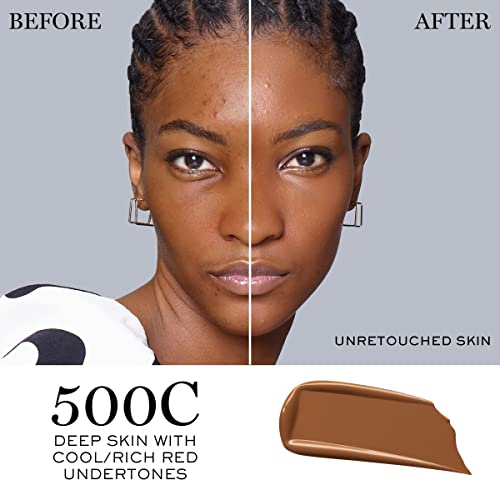 Lancôme Teint Idole Ultra Wear Buildable Full Coverage Foundation - Longwear & Waterproof - Natural Matte Finish - 500C (Deep Skin With Cool/Rich Red Undertones), 1 Fl Oz #TOP1