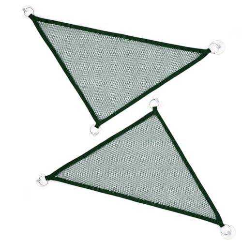 2 Pcs Bearded Dragon Lizard Hammock, Geckos Hammock, Breathable Mesh Reptile Hammock, Suitable for Iguanas, Anoles, Geckos, Snakes, Chameleon（Green）
