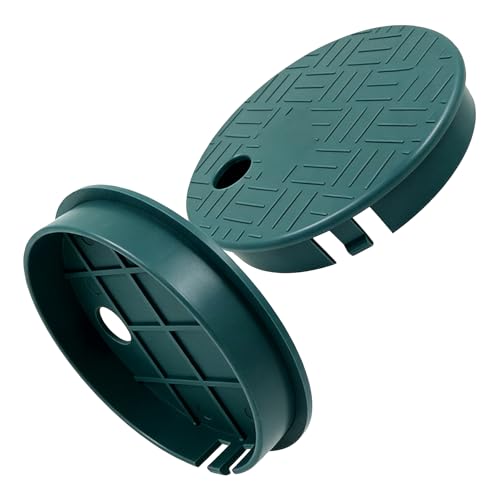 KENRCLVD 5Pcs Round Sprinkler Valve Box Covers ID 5.5" OD 6" Plastic Valve Round Box Lid Replacement for Automatic Irrigation System, Green by KENRCLVD - Used condition - Image 2