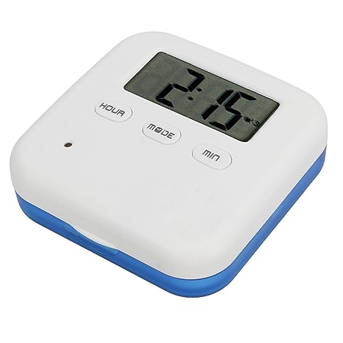 Alomejor Fonction Minuterie Rappel de Sonnerie et de Vibration Boîte à Médicaments Portable à 4 Compartiments avec Minuterie et Rappel pour Prendre des Médicaments...
