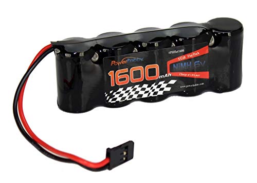 Powerhobby 6V 1600mAh NiMH Flat Receiver Battery Pack FITS