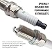 Tippwoo 4 PCS Car Engine Spark Plug, Waterproof Metal Vehicle Spark Ignition System Plug, Durable Automotive Spark Accessories, OEM Number #BKR5EIX11 5464, Compatible with Honda Mazda Lexus (Silver)
