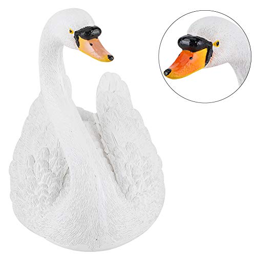 Swan Figurine Pond Decor, Resin Simulation Floating White Swan Figurine Ornament for Landscape Yard Gardening Decoration - Image 3