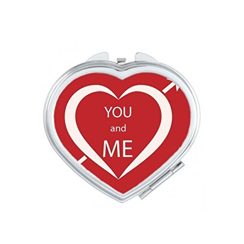 Miroir de poche coeur cadeau Saint Valentin Vous et Moi